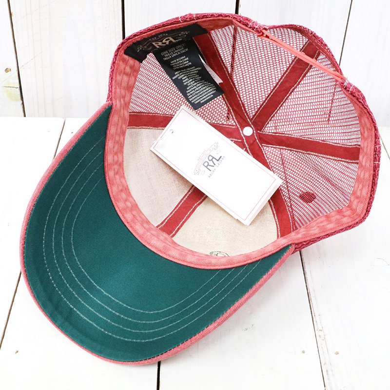 Double RL : INDIGO DENIM TRUCKER CAP (FADED RED)