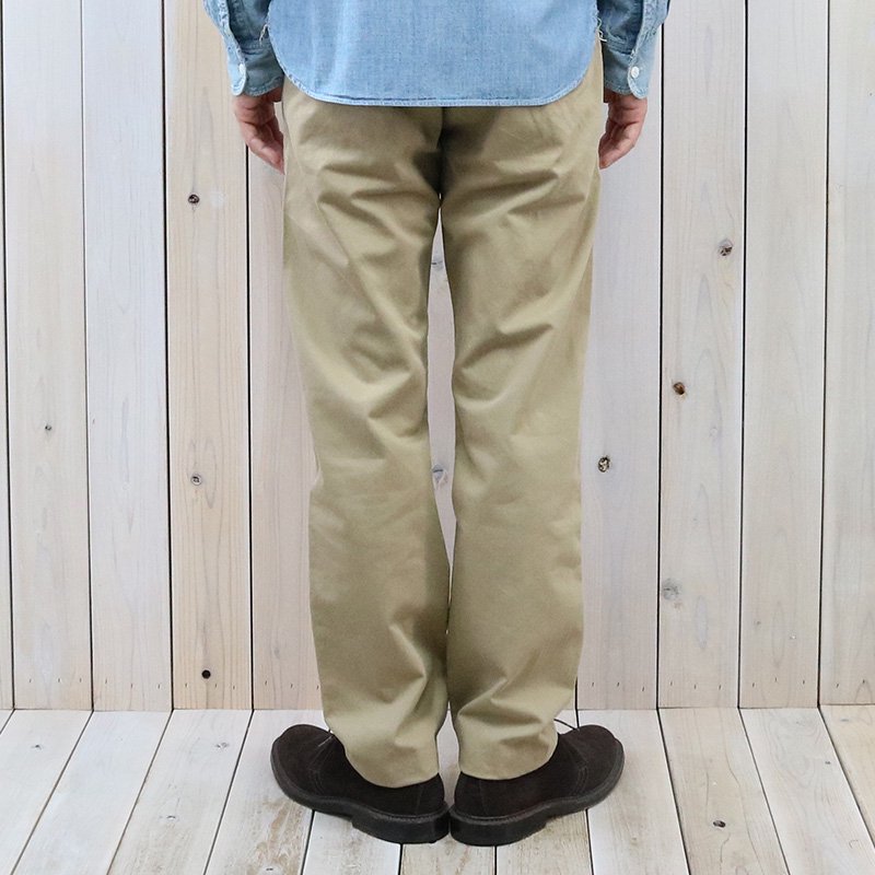 Double RL : COTTON CHINO TROUSER (NEW MILITARY KHAKI)