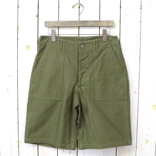 BUZZ RICKSON’S : TROUSERS MEN'S COTTON SATEEN OLIVE GREEN QM SHADE 107,TYPE I,CLASS SHORTS