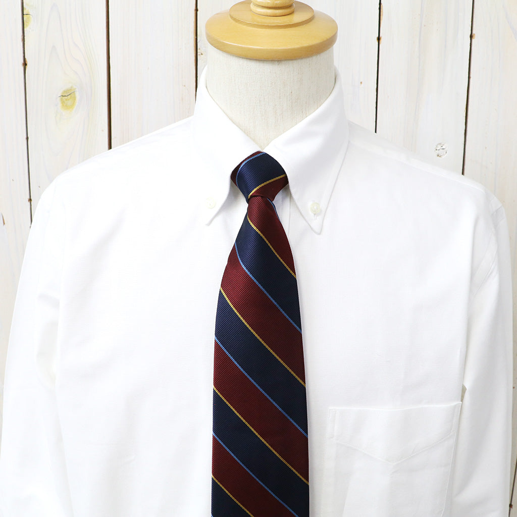 Brooks Brothers : A&S ストライプ レップタイ (BURGUNDY)