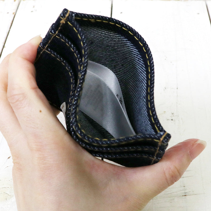 Double RL : INDIGO DENIM CARD HOLDER