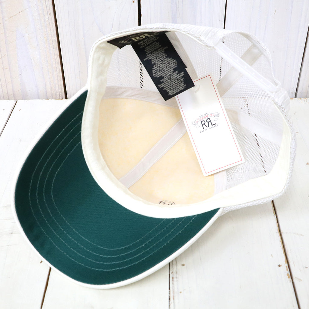 Double RL『LOGO PATCH TWILL TRUCKER CAP』(WHITE)