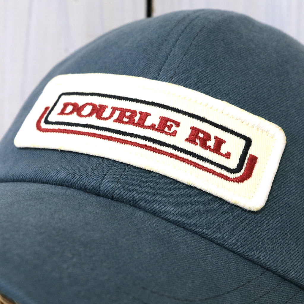 Double RL : LOGO-PATCH TWILL TRUCKER CAP (GREEN)