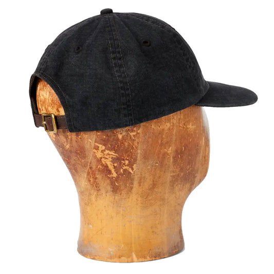 Double RL : RRL RANCH LOGO TWILL BALL CAP (BLACK)