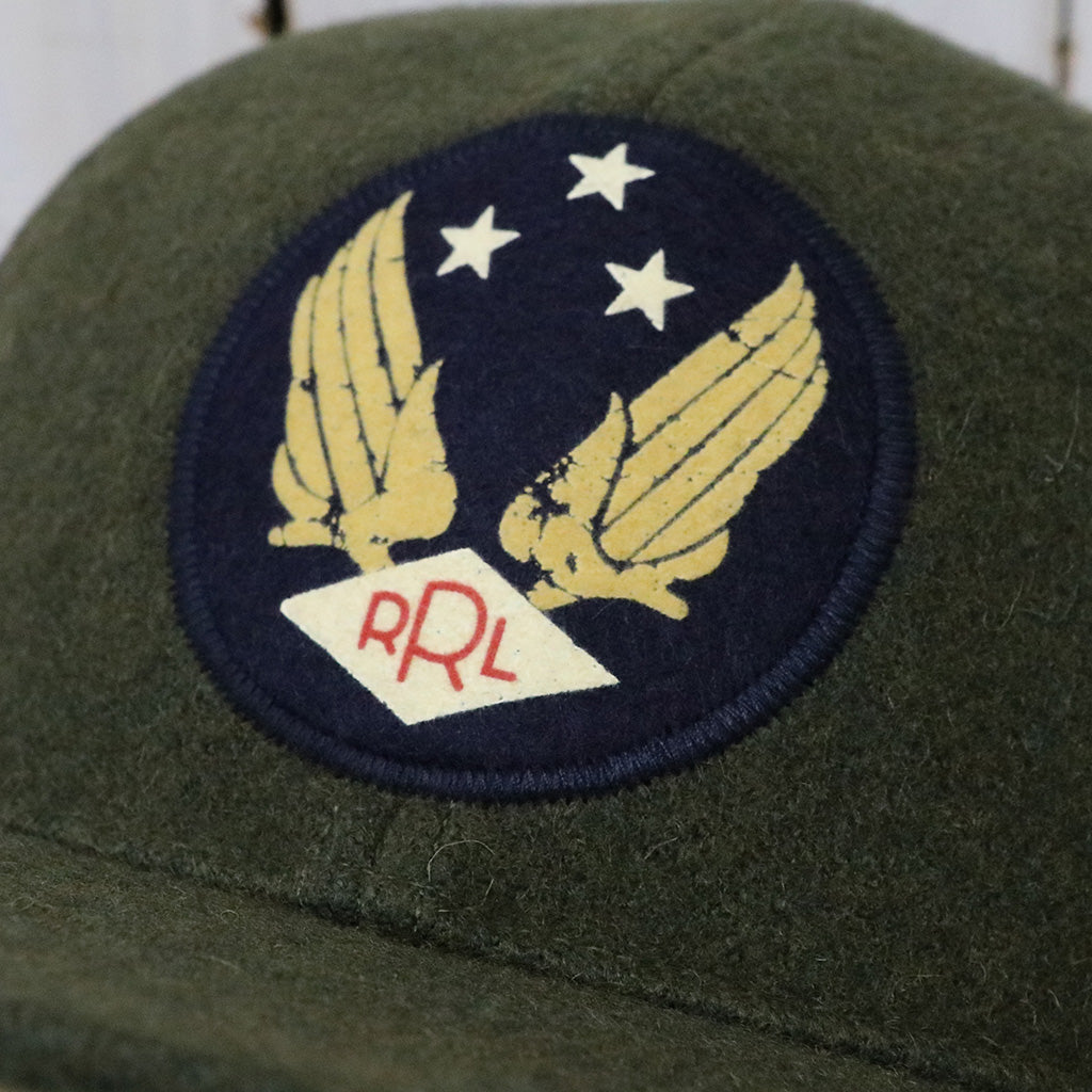 Double RL『LOGO WOOL BLEND FELT BALL CAP』(OLIVE)