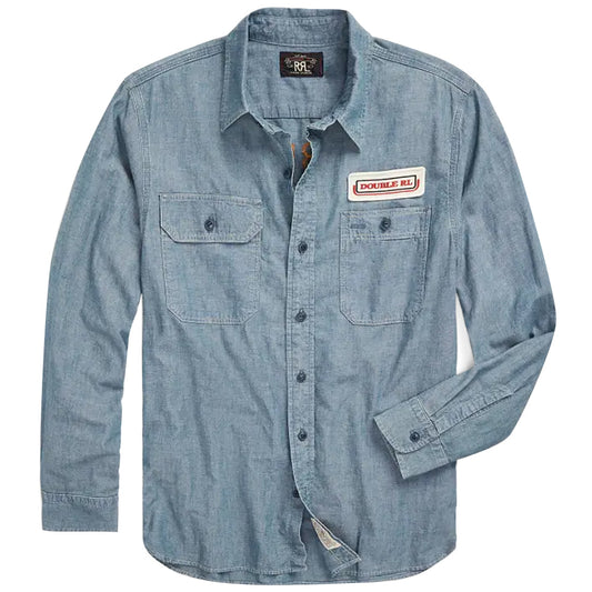 Double RL『EMBROIDERED INDIGO CHAMBRAY WORKSHIRT』