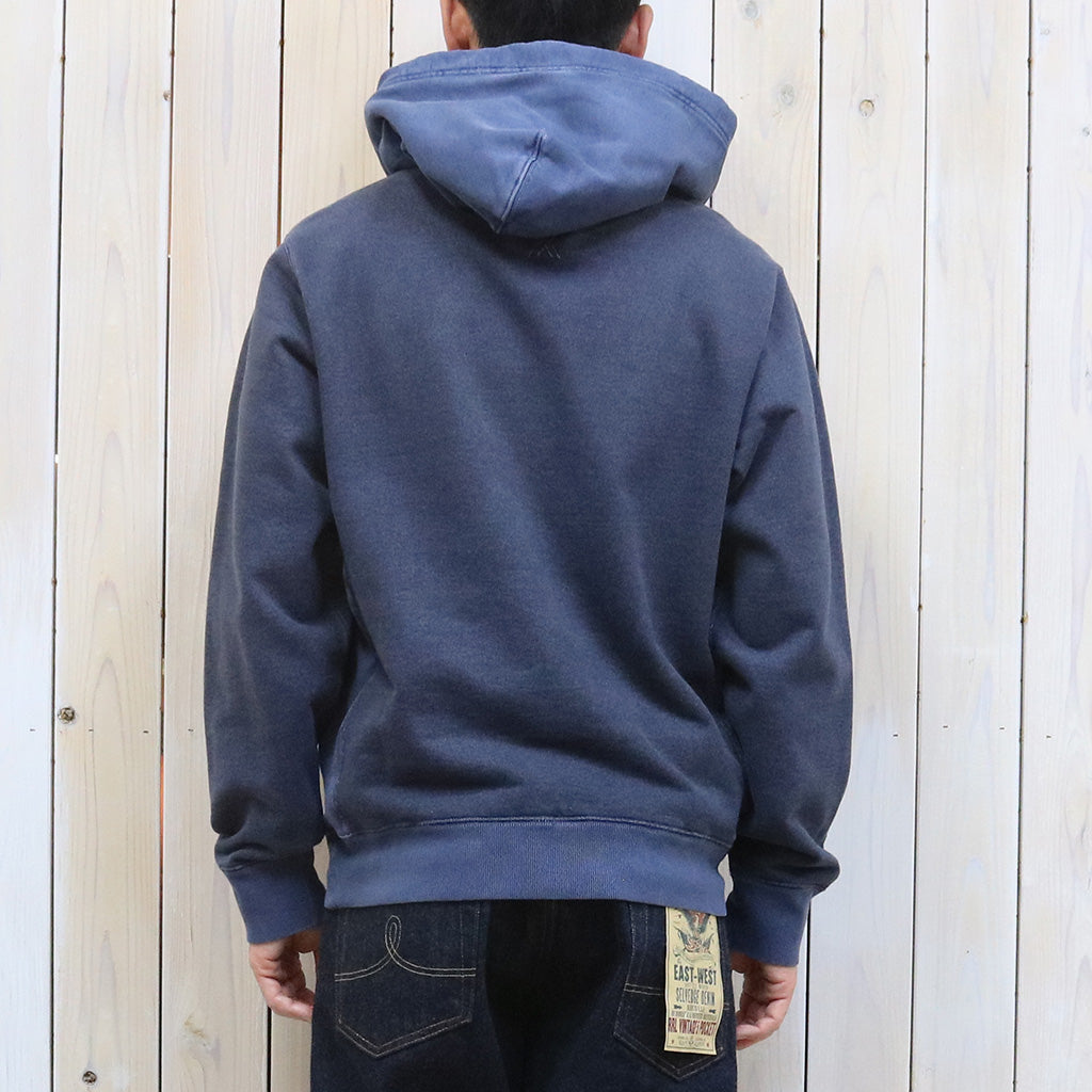 Double RL : GARMENT-DYE FRENCH TERRY HOODIE (NAVY)
