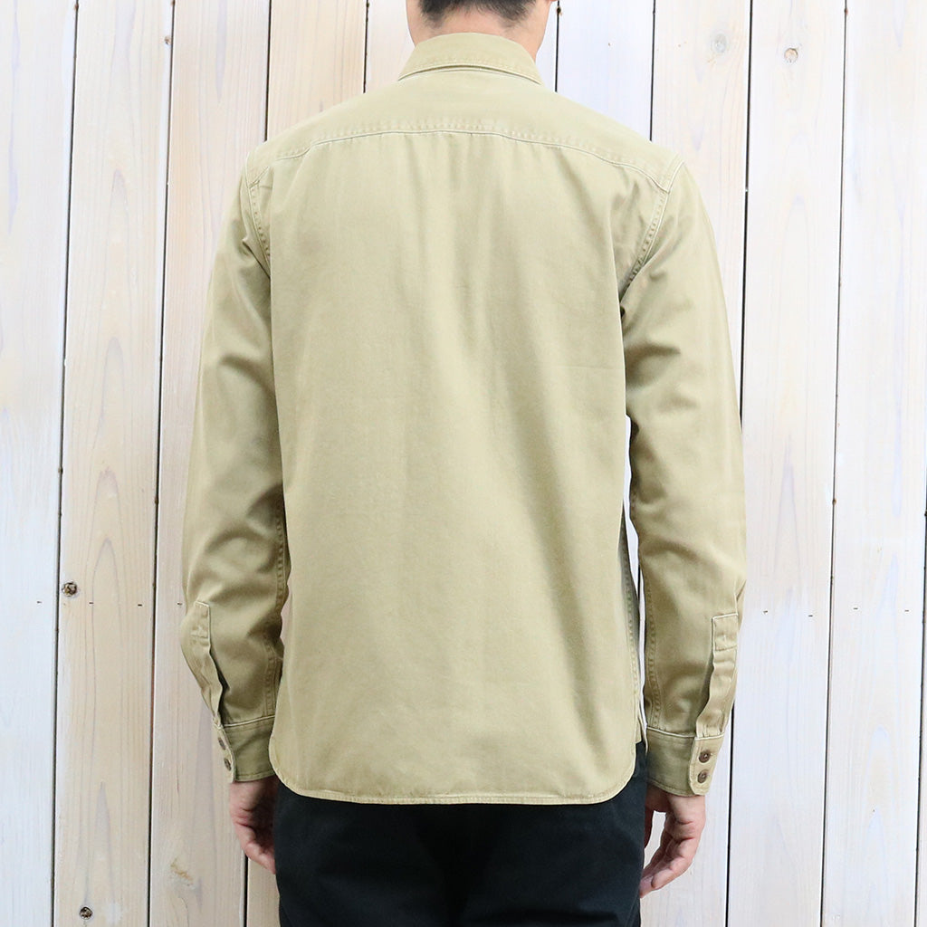 Double RL : TWILL WORKSHIRT (TAN)