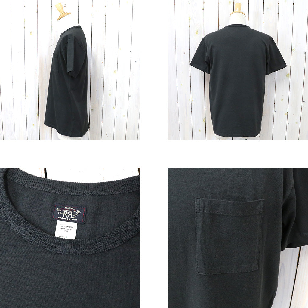 Double RL : GARMENT-DYED POCKET T-SHIRT 2PACK (BLACK)