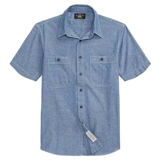 Double RL : INDIGO CHAMBRAY WORK SHIRT