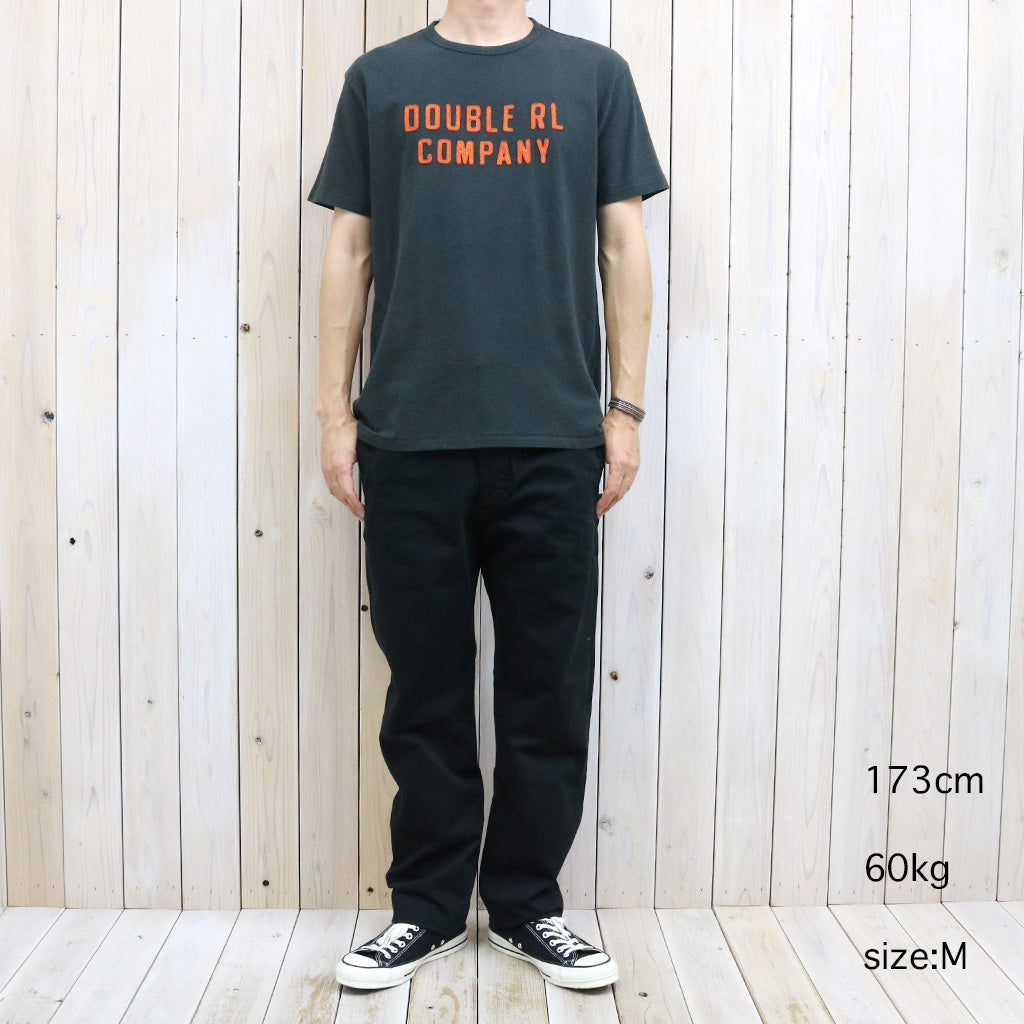 Double RL : LOGO COTTON-HEMP JERSEY T-SHIRT (BLACK)