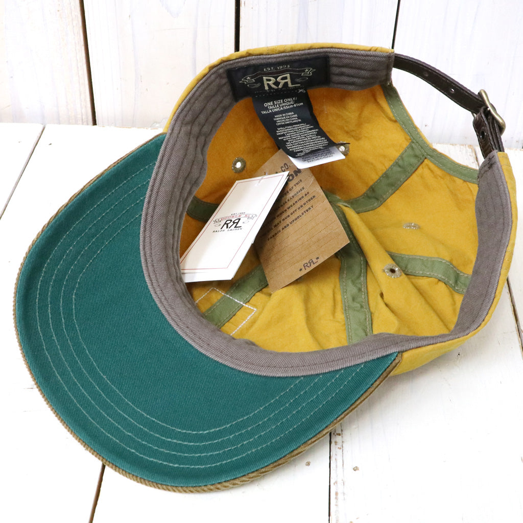Double RL : CORDUROY-BILL OILCLOTH BALL CAP (YELLOW)