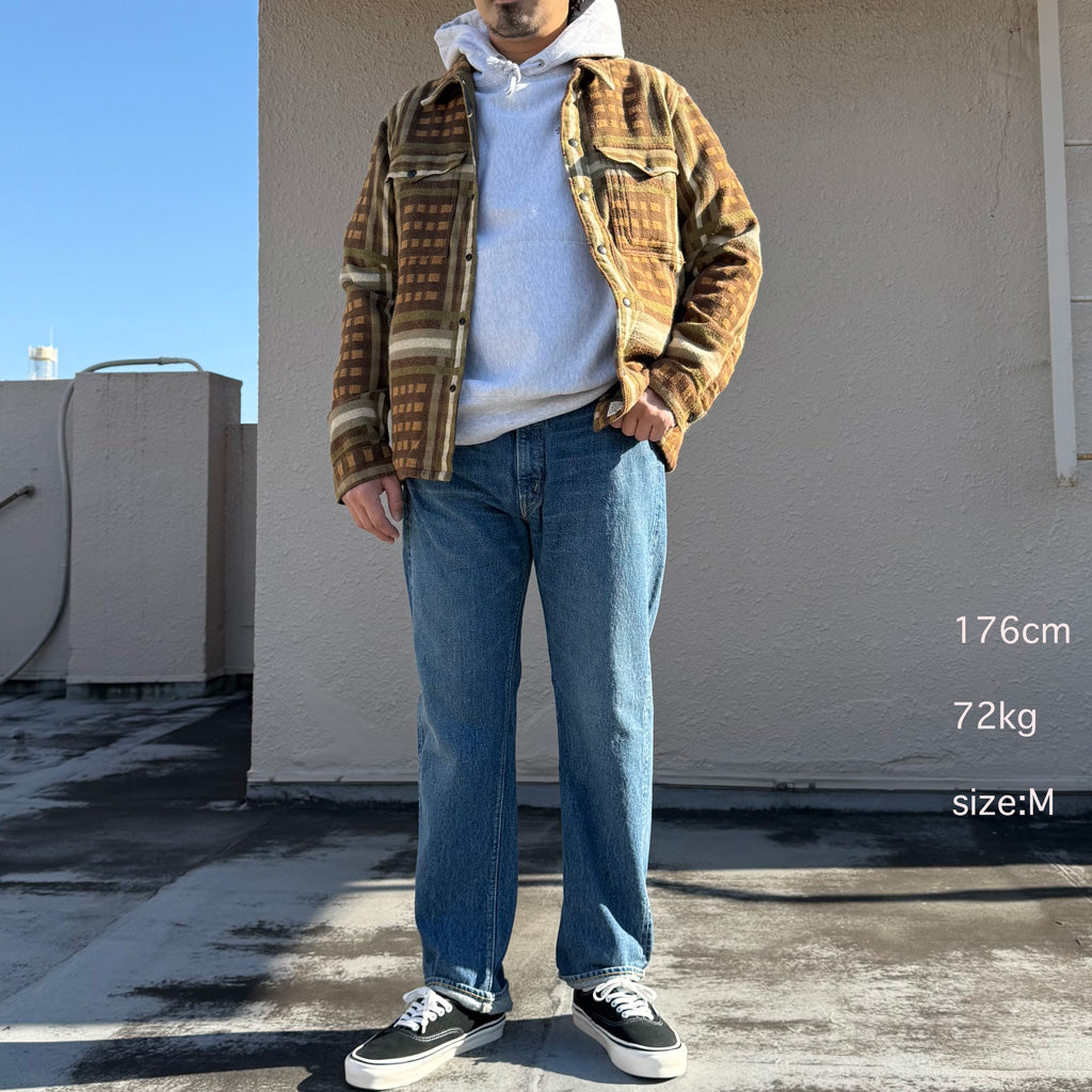 Double RL : PATTERN JACQUARD OVERSHIRT (BROWN MULTI)