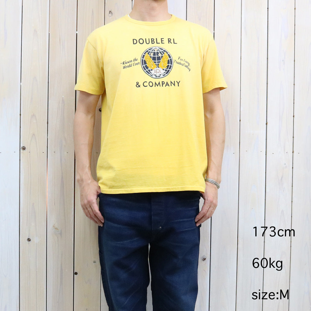 【SALE30%OFF】Double RL : GARMENT-DYED JERSEY GRAPHIC T-SHIRT (VINTAGE YELLOW)