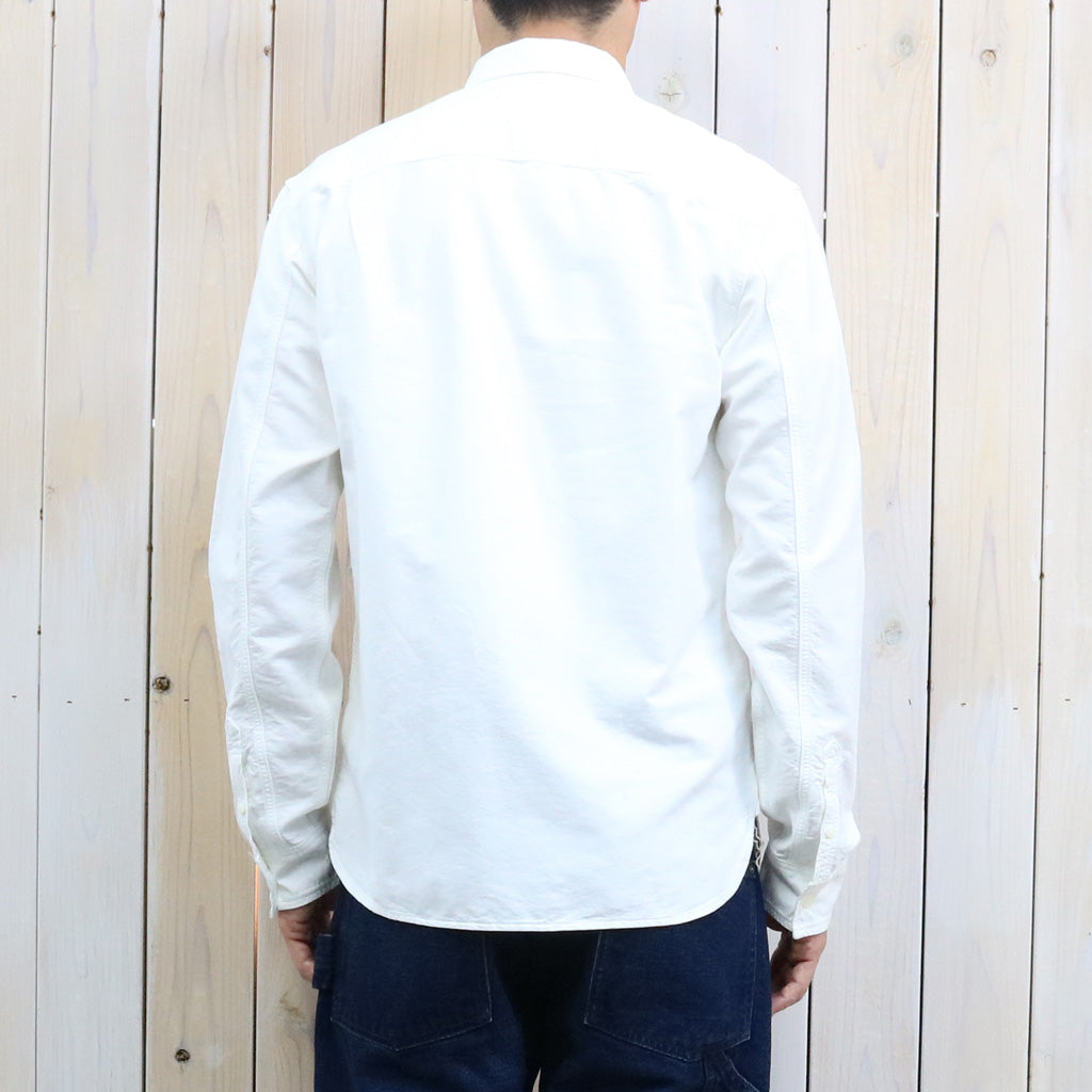 Double RL : SELVEDGE-DETAILED OXFORD WORK SHIRT (WHITE)