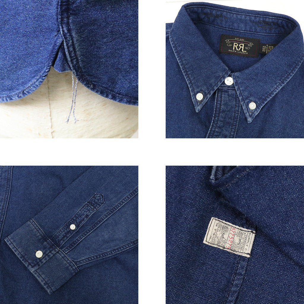 Double RL : INDIGO OXFORD WORK SHIRT