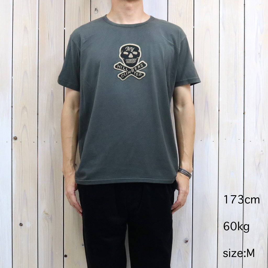 Double RL : SKULL PATCH JERSEY T-SHIRT (FADED BLACK)