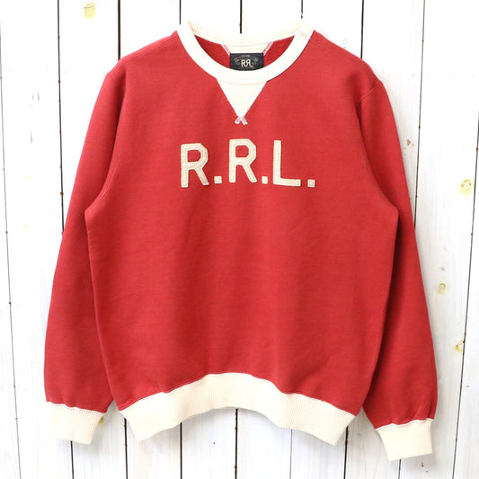 Double RL : LOGO SWEATSHIRT COTTON TERRY (RED)