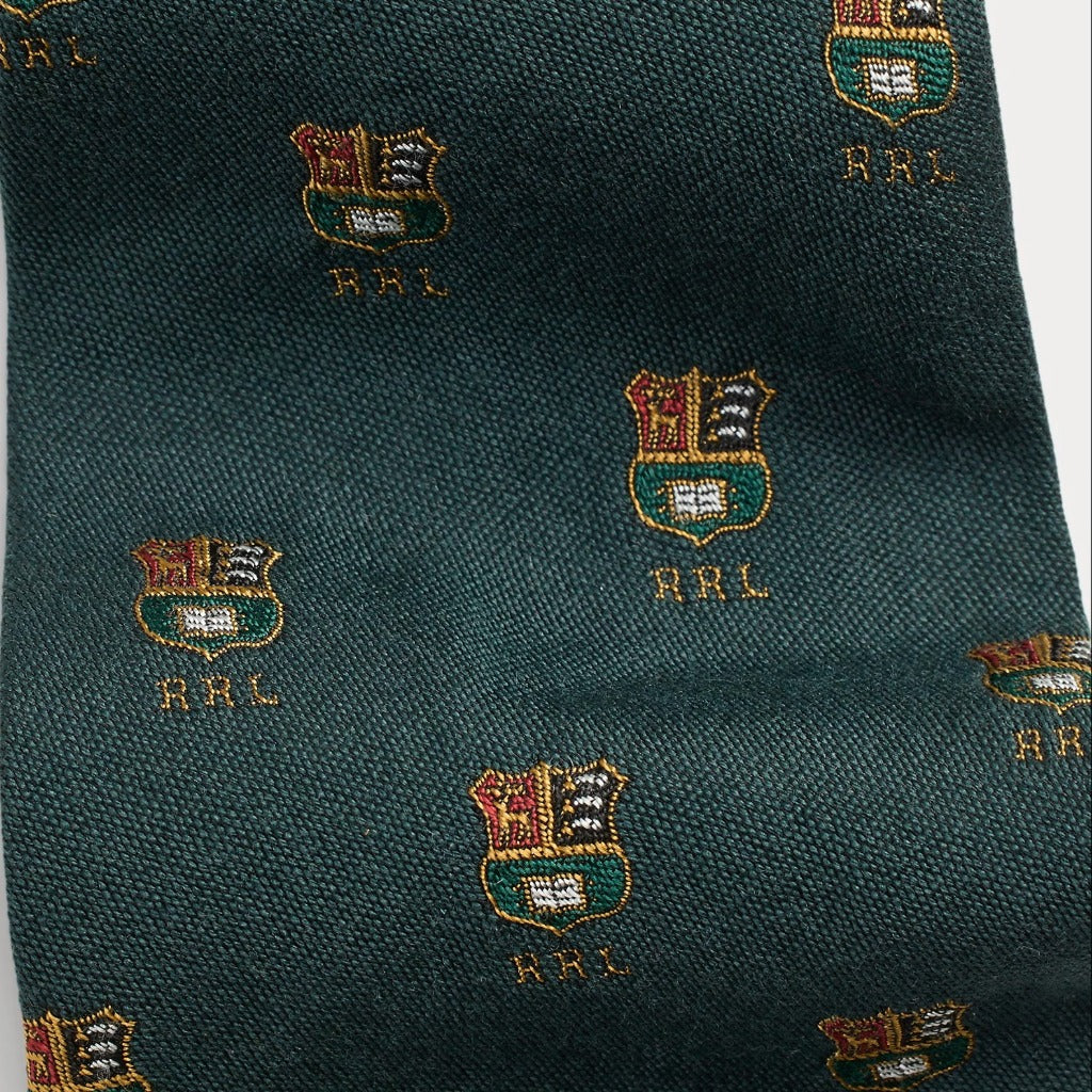 Double RL : HANDMAID WOOLSILK CLUB NECK TIE