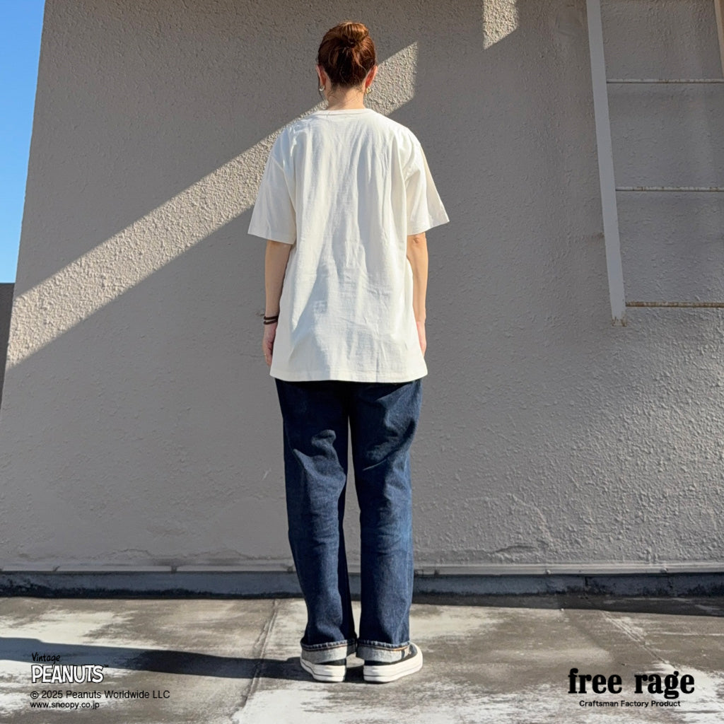 PEANUTS×free rage : FLYING ACE リサイクルコットン半袖Tシャツ