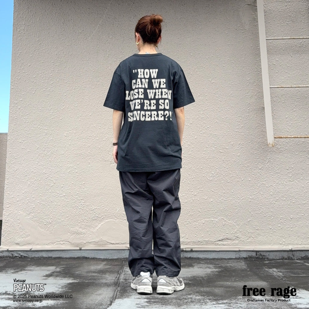 PEANUTS×free rage : Charlie Brown リサイクルコットン半袖Tシャツ