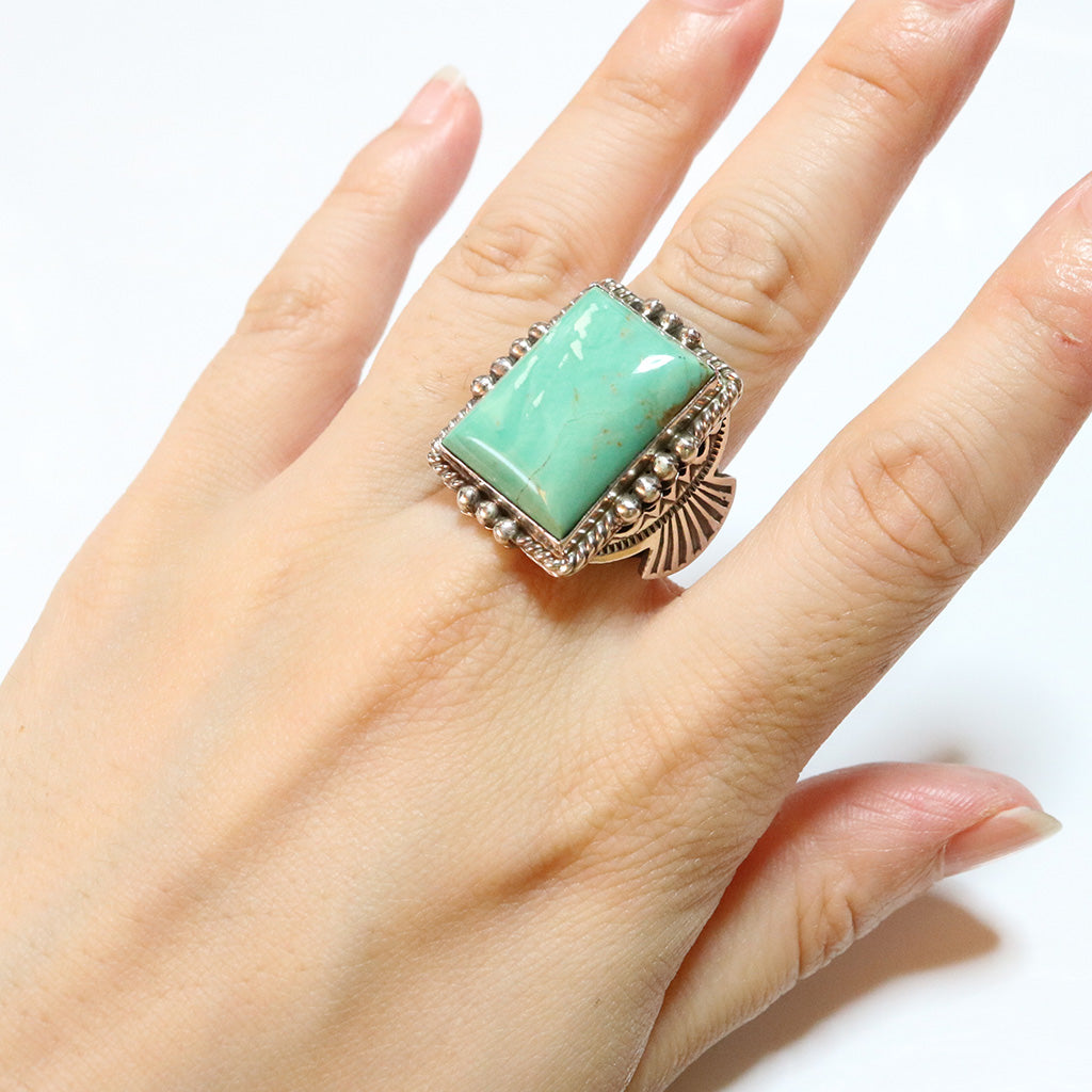 Indian Jewelry : Navajo Michale Callditto Turquoise Ring