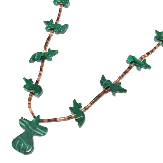 Indian Jewelry : Navajo Artisan Malachitq Necklace(A)