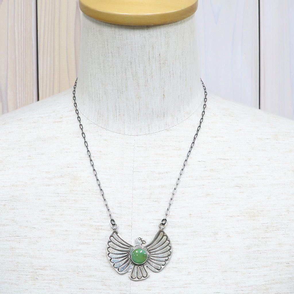 Indian Jewelry : Navajo Rick Enriquez Thunderbird Necklace