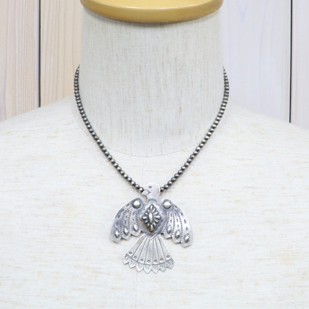 Indian Jewelry : Navajo Tim Yazzie Thunderbird Necklace
