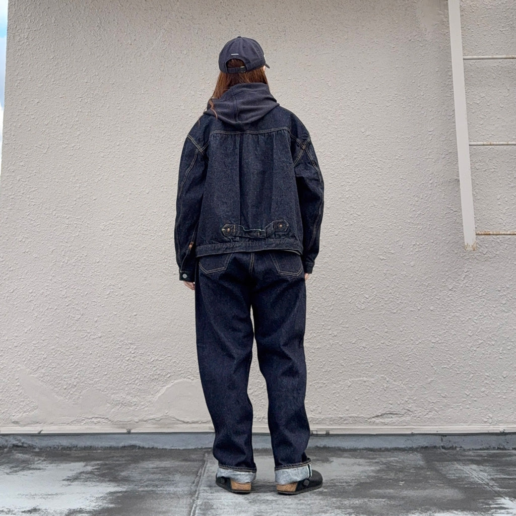 Kaptain Sunshine : 5P Zipper Front Denim Pants (INDIGO ONE WASH)