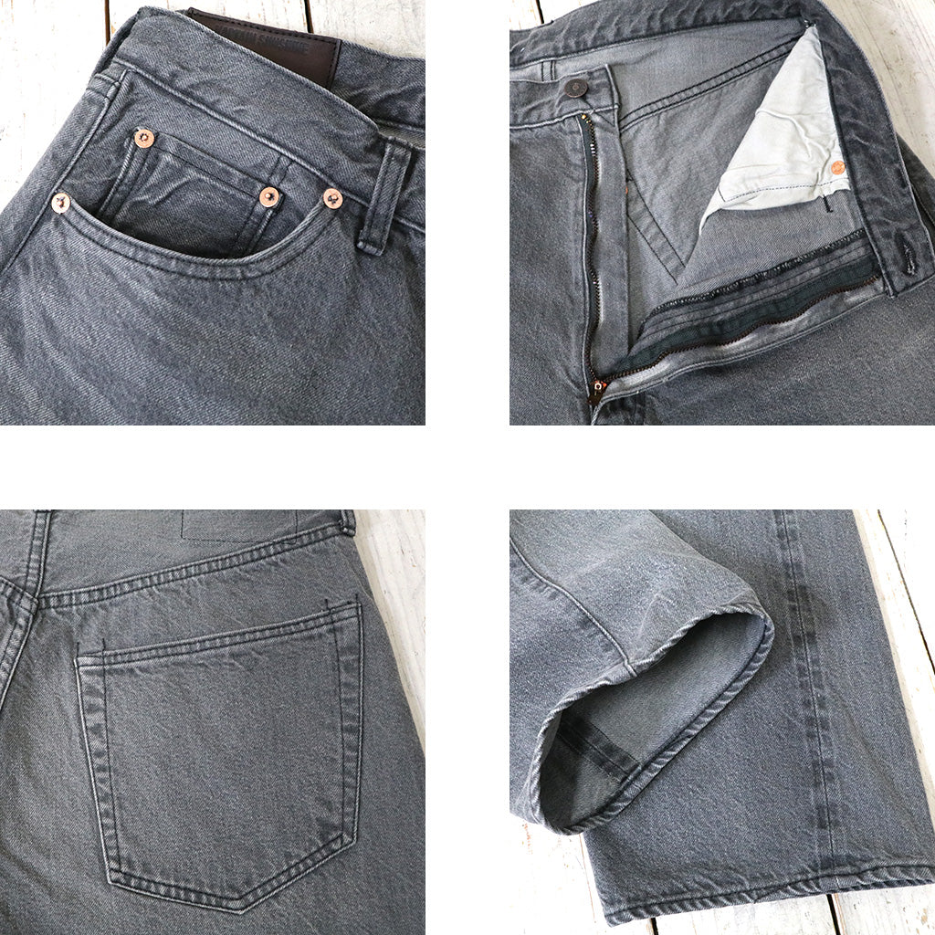 Kaptain Sunshine『5P Zipper Front Denim Pants』(BLACK VINTAGE WASH)