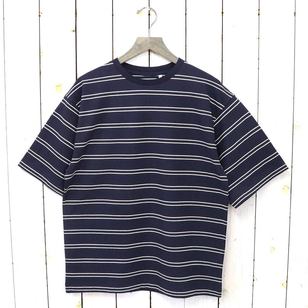 Kaptain Sunshine『Hard Twisted Border Jersey S/S Tee』(Navy Border)