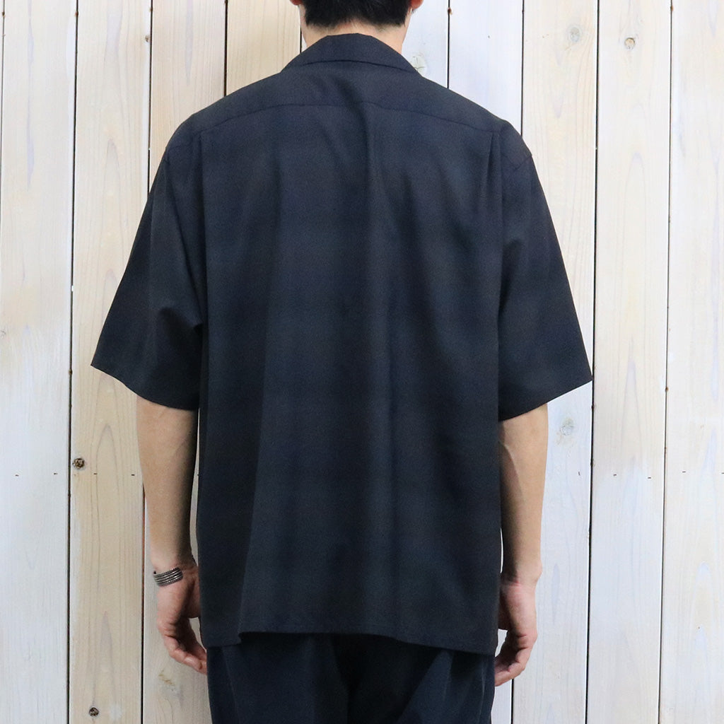 Kaptain Sunshine : Open Collared SS Shirt (DARK OMBRE)