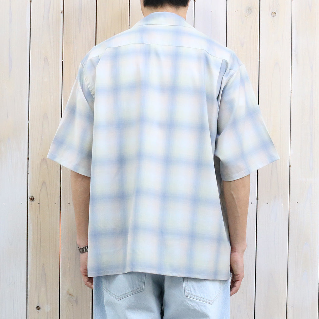 Kaptain Sunshine : Open Collared SS Shirt (PALE OMBRE)