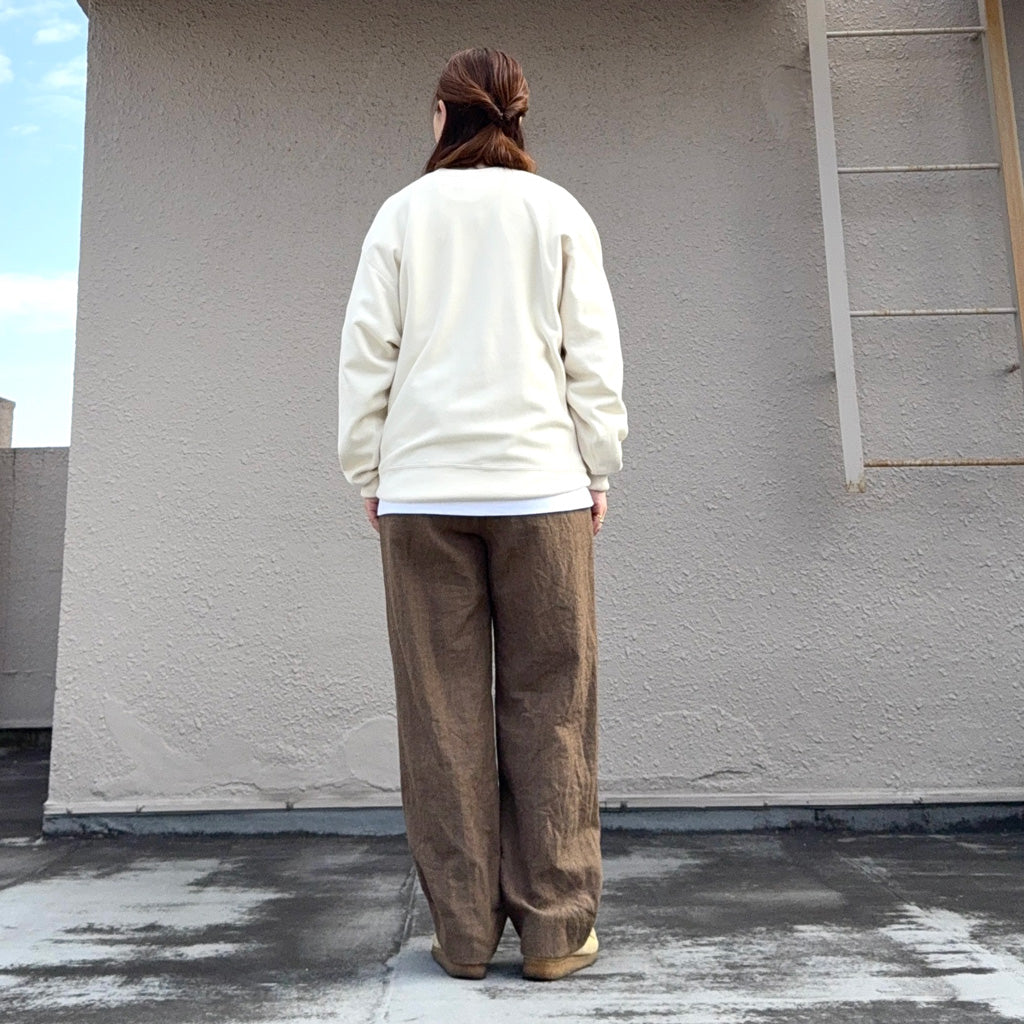 Kaptain Sunshine : Loopwheel Sweat Crewneck P/O (ECRU)