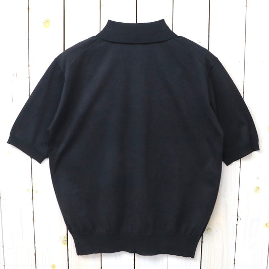 Kaptain Sunshine : Cotton Knit Poloshirt (DARK NAVY)