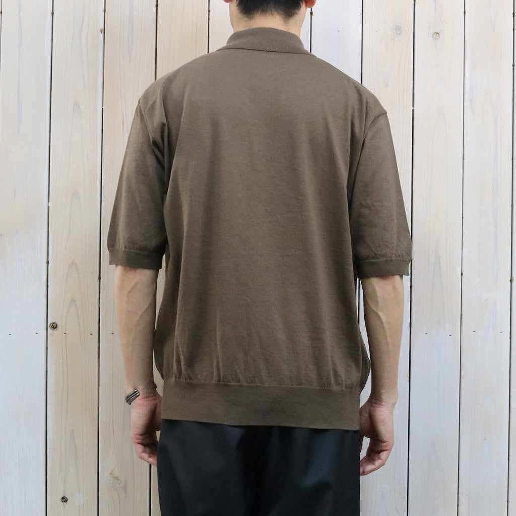 【SALE30%OFF】Kaptain Sunshine : Cotton Knit Poloshirt (MOCHA BROWN)
