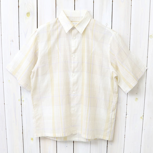 Kaptain Sunshin : Gauze Plaid Plain SS Shirt (PASTEL PLAID)