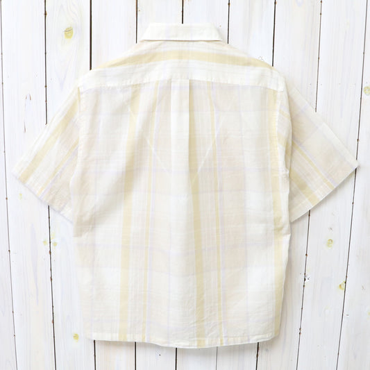 Kaptain Sunshin : Gauze Plaid Plain SS Shirt (PASTEL PLAID)