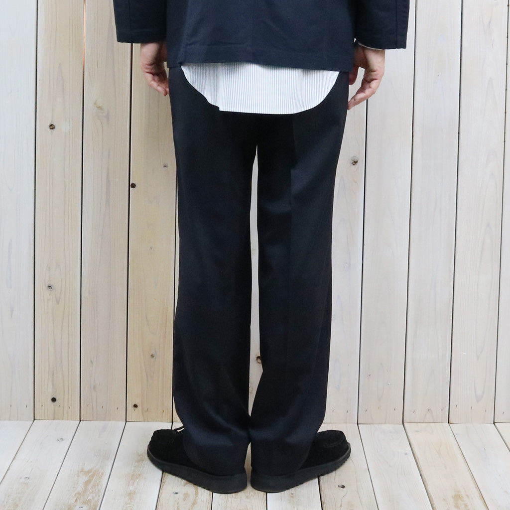 Kaptain Sunshine : Wool Light Gabardine Shoecut Slacks (NAVY)