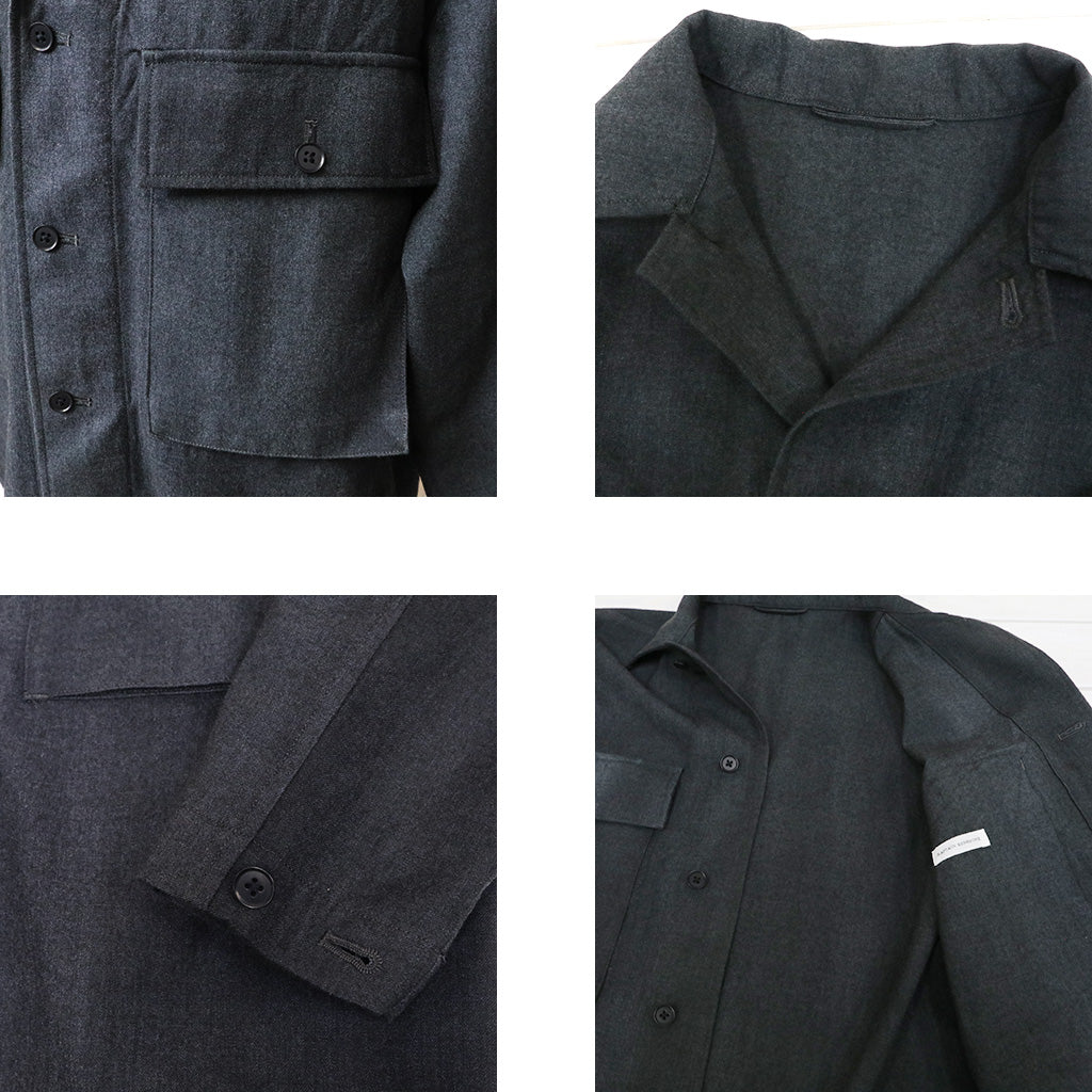Kaptain Sunshine : Uneven-dyed Gabardine Field Shirt Jacket