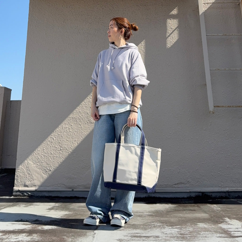 L.L.Bean : Boat & Tote Bag-Zip Top(Medium) (Blue)