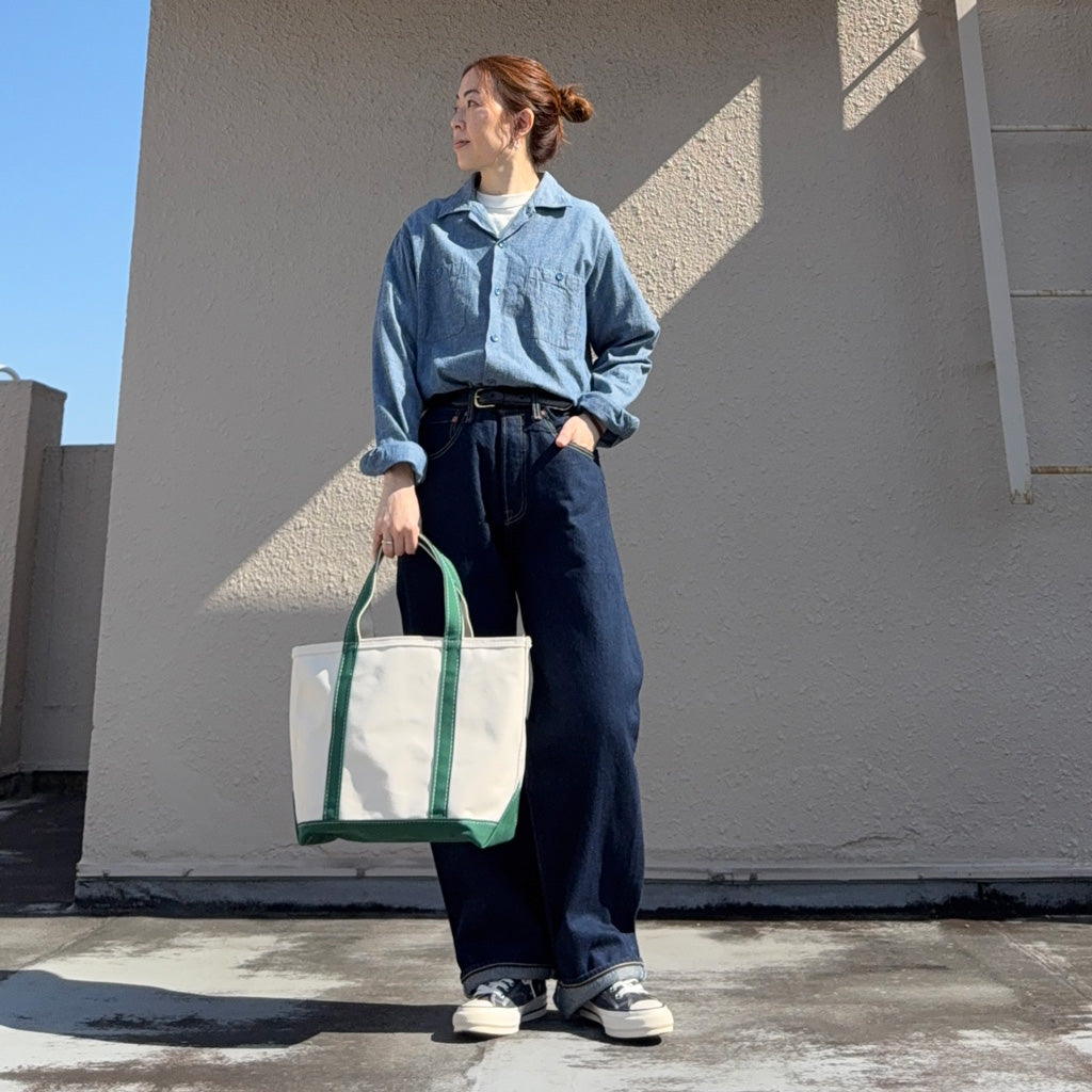 L.L.Bean : Boat & Tote Bag-Zip Top(Medium) (Dark Green)