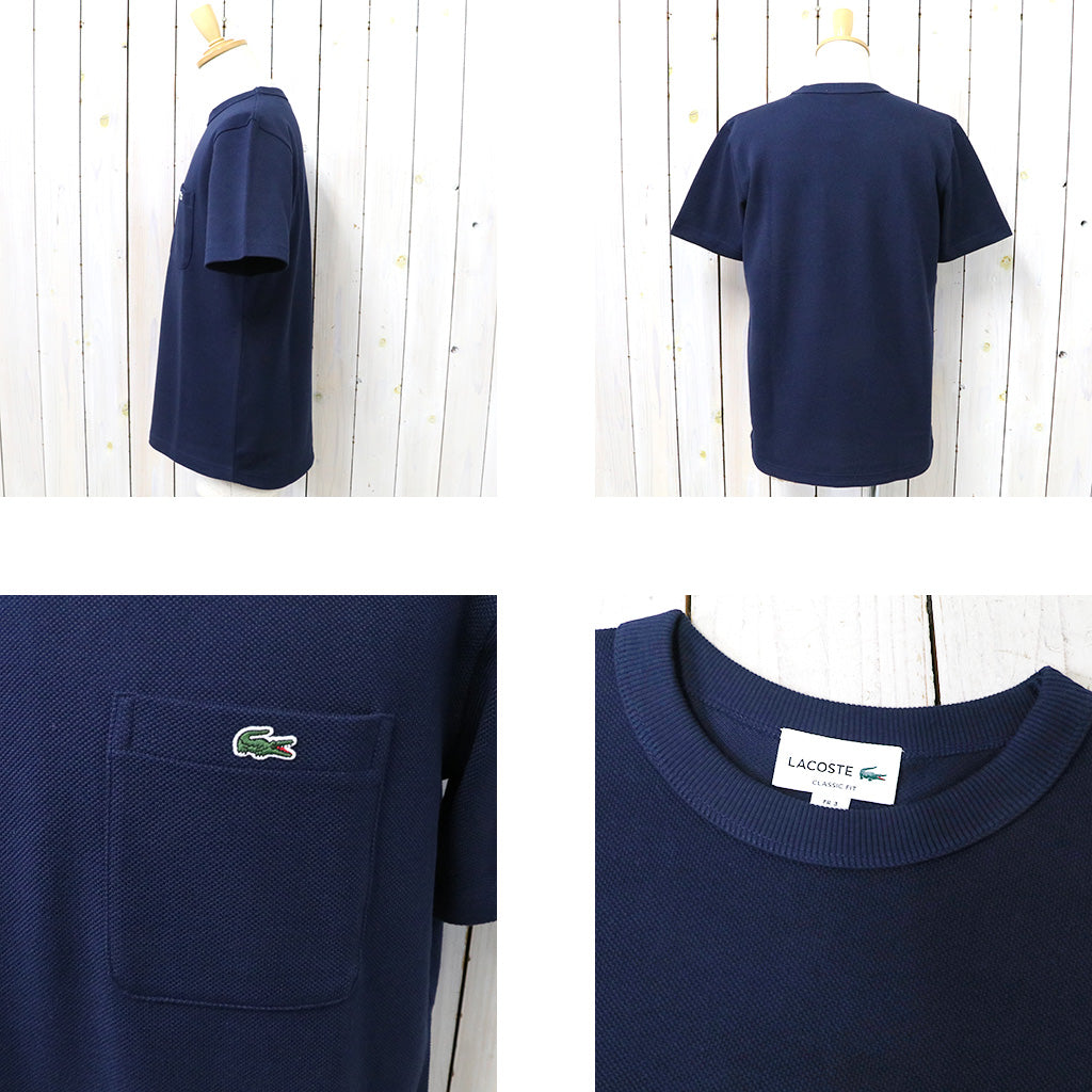 LACOSTE『BIG PIQUE ポケットTシャツ』(NAVY BLUE)