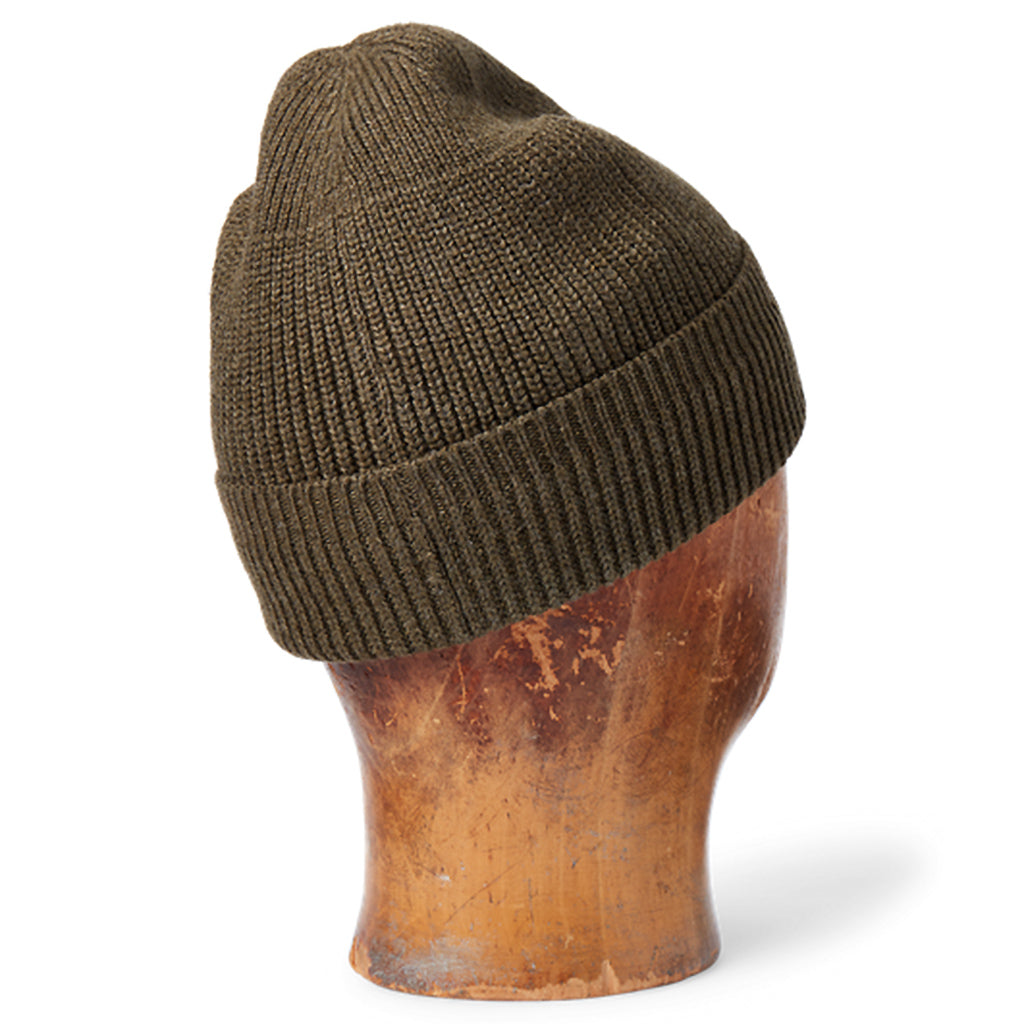 Double RL : COTTON WATCH CAP (OLIVE DRAB)