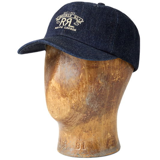 Double RL : RANCH LOGO DENIM BALL CAP (BLUE)