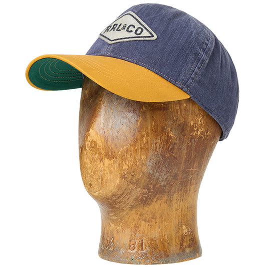 Double RL : HERRINGBONE TWILL TRUCKER CAP (PURPLE)