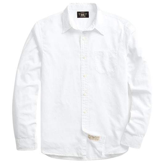Double RL : TWILL WORK SHIRT (WHITE)