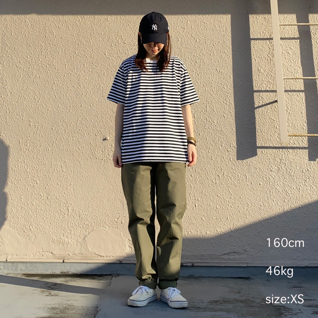 【SALE30%OFF】nanamica『COOLMAX Stripe Jersey Tee』(Black/White)