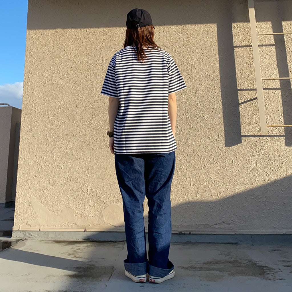 nanamica『COOLMAX Stripe Jersey Tee』(Navy/White)